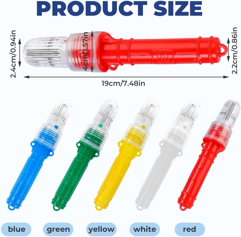 3 PCS Boat Flares, Marine Flares LED Light Waterproof Emergency Signals for Fishing Nets Buoys Boats, Electronic Marine Signal Lights for Night Boating Life Rafts Offshore (1, Red) - Image 6