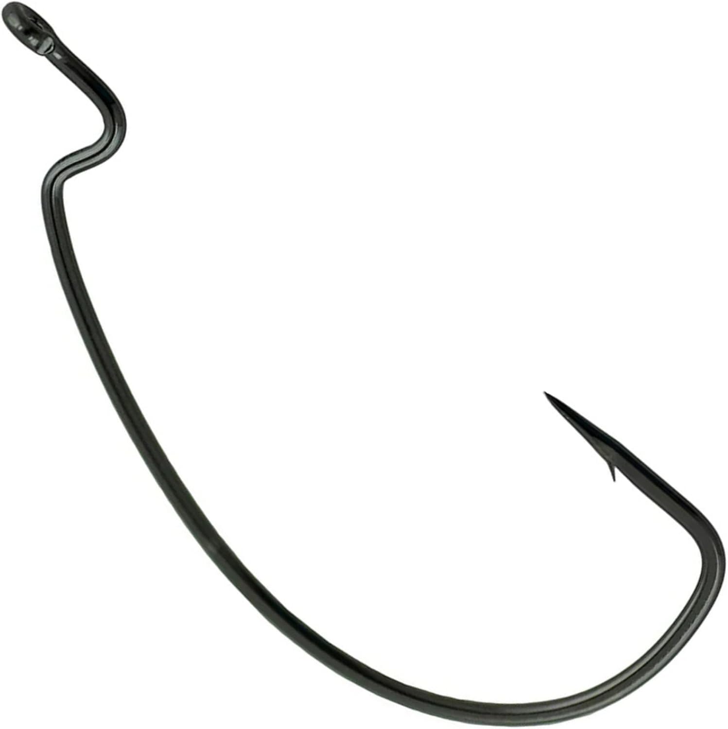 Reaction Tackle Offset EWG Worm Hooks - Super Strong Wide Gap Texas Rig Hooks for Soft Plastic Baits - High Carbon Steel Bass Fishing Hooks (25-Pack) - Image 2