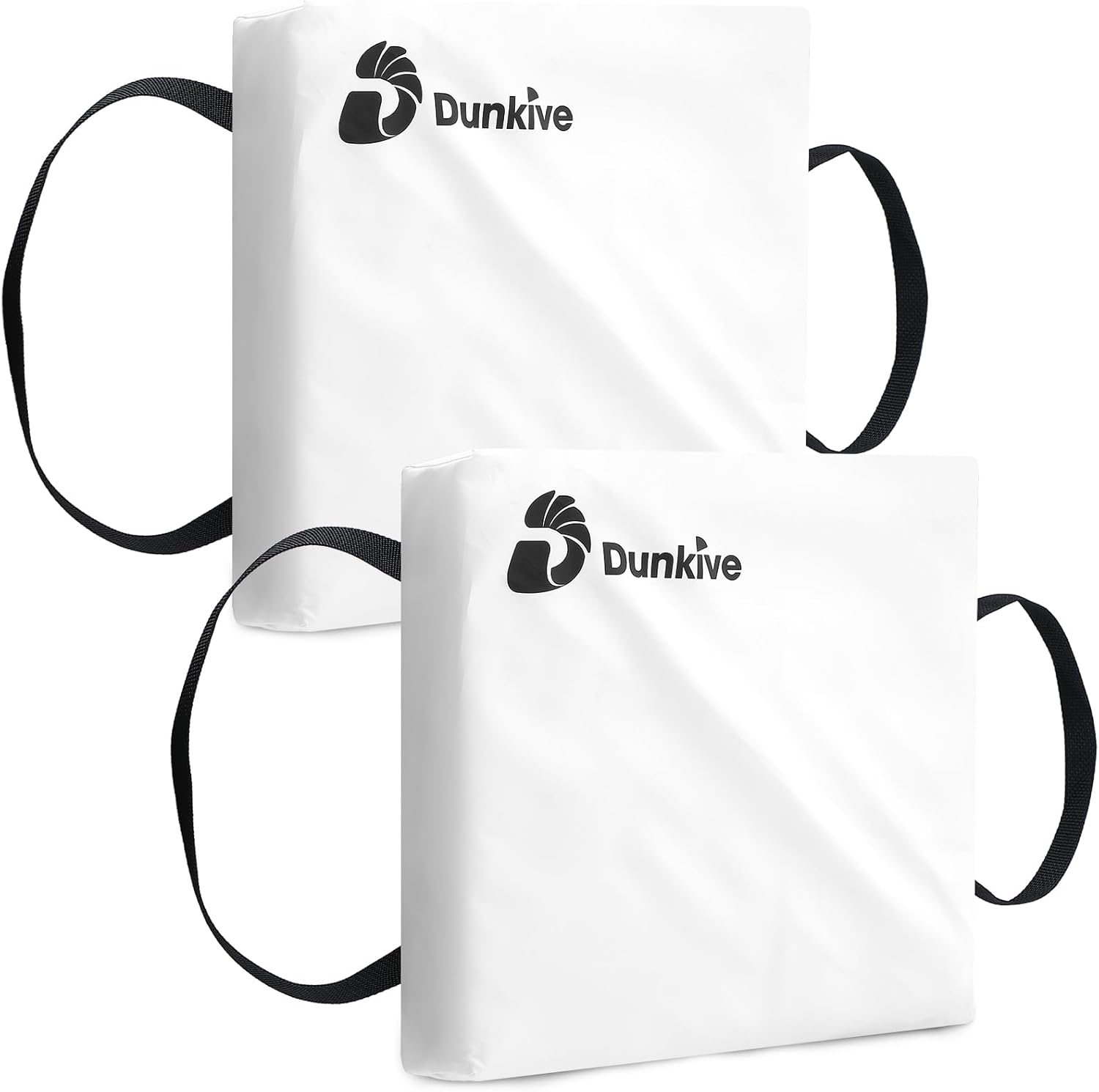 2 Pack Boat Throw Flotation Cushion, USCG Approved, Emergency Marine Throwable Flotation Device, Foam Boat Cushions Life Preserver, Throw Cushions for Boats, Kayaks, Canoes(White)