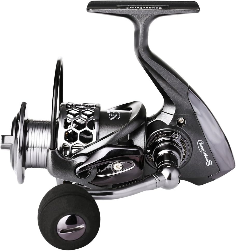 Sougayilang Fishing Reel 13+1BB Light Weight Ultra Smooth Aluminum Spinning Fishing Reel with Free Spare Graphite Spool - Image 3
