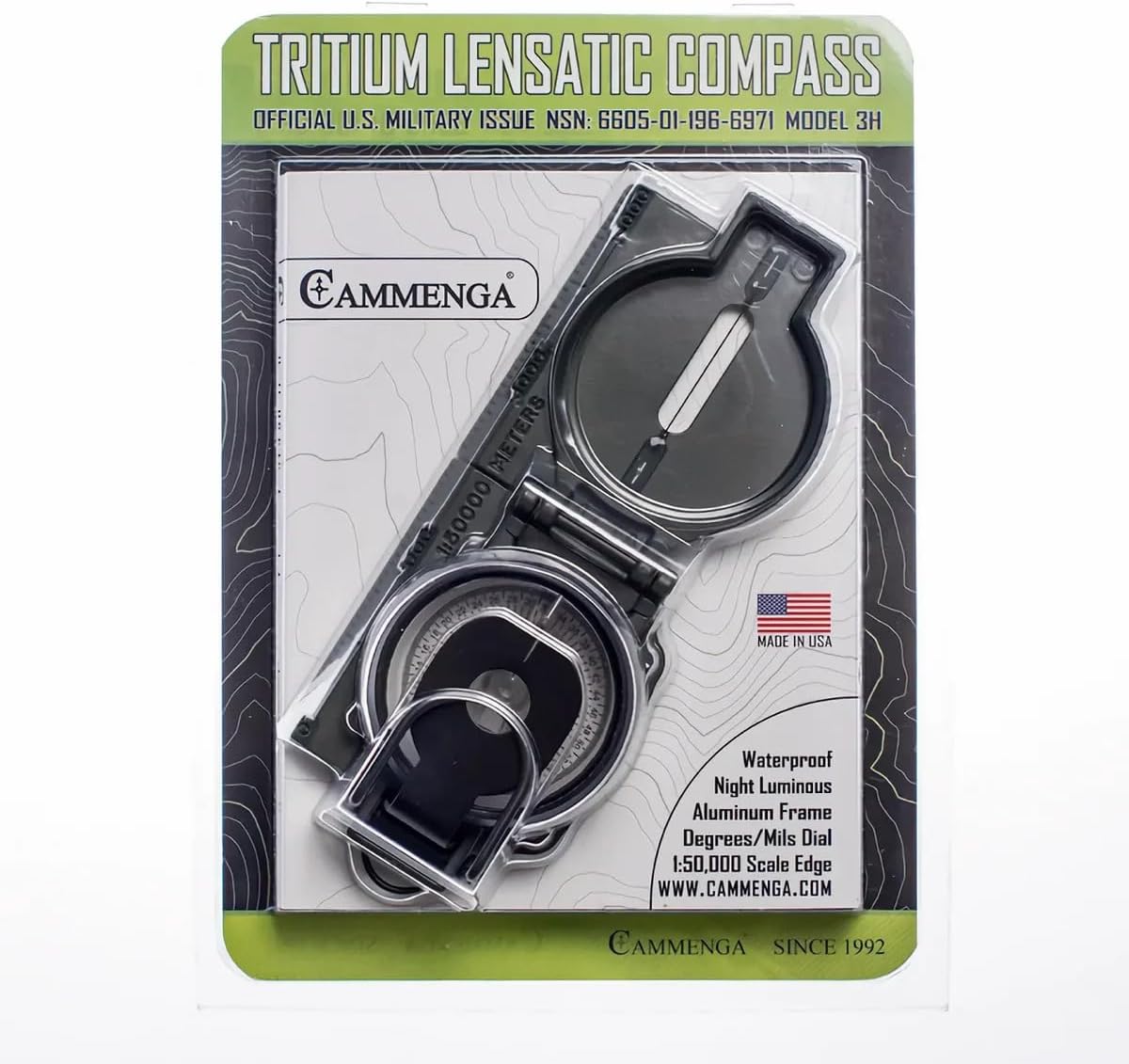 Cammenga Official US Military Tritium Lensatic Compass, Accurate Waterproof Hand Held Compasses with Pouch for Hiking Camping Navigation Survival Backpacking Orienteering - Image 9
