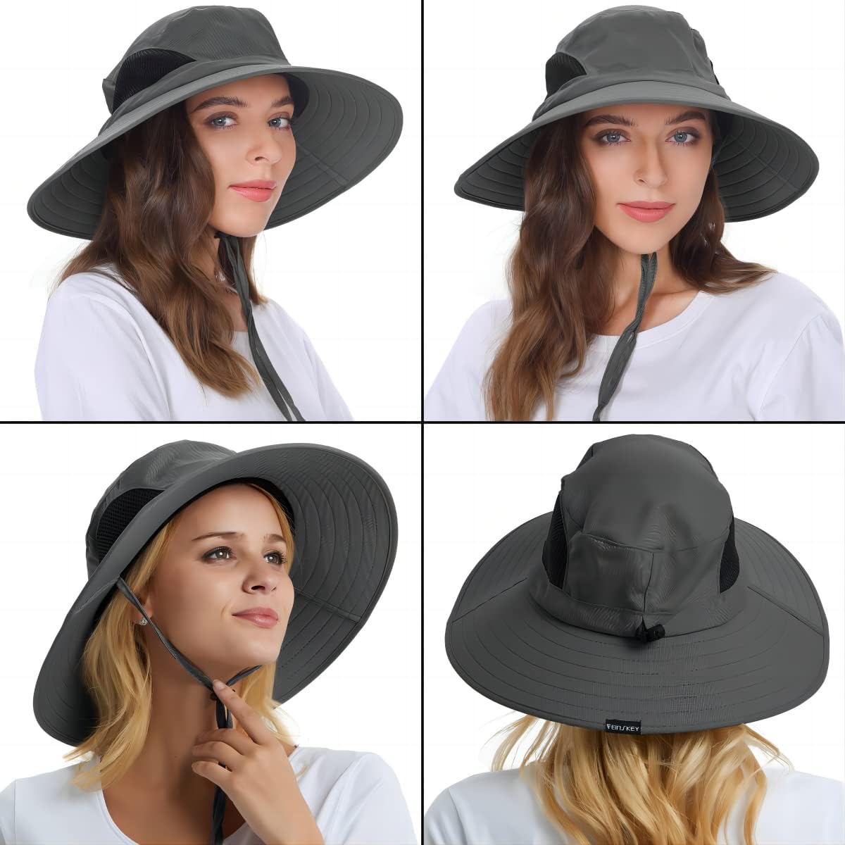 Wide Brim Sun Bucket Hat, Waterproof Boonie Hat for Men & Women | UPF 50+ UV Protection, Adjustable Fit, Chin Strap & Sweatband, Foldable Durable for Fishing Hiking Garden Beach - Image 8