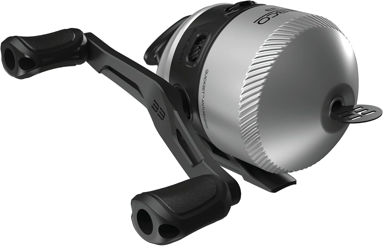 Zebco 33 Spincast Fishing Reel, Size 30 Reel, Right or Left-Hand Retrieve, 10-Pound Zebco Cajun Fishing Line, Graphite Frame Silver/Black