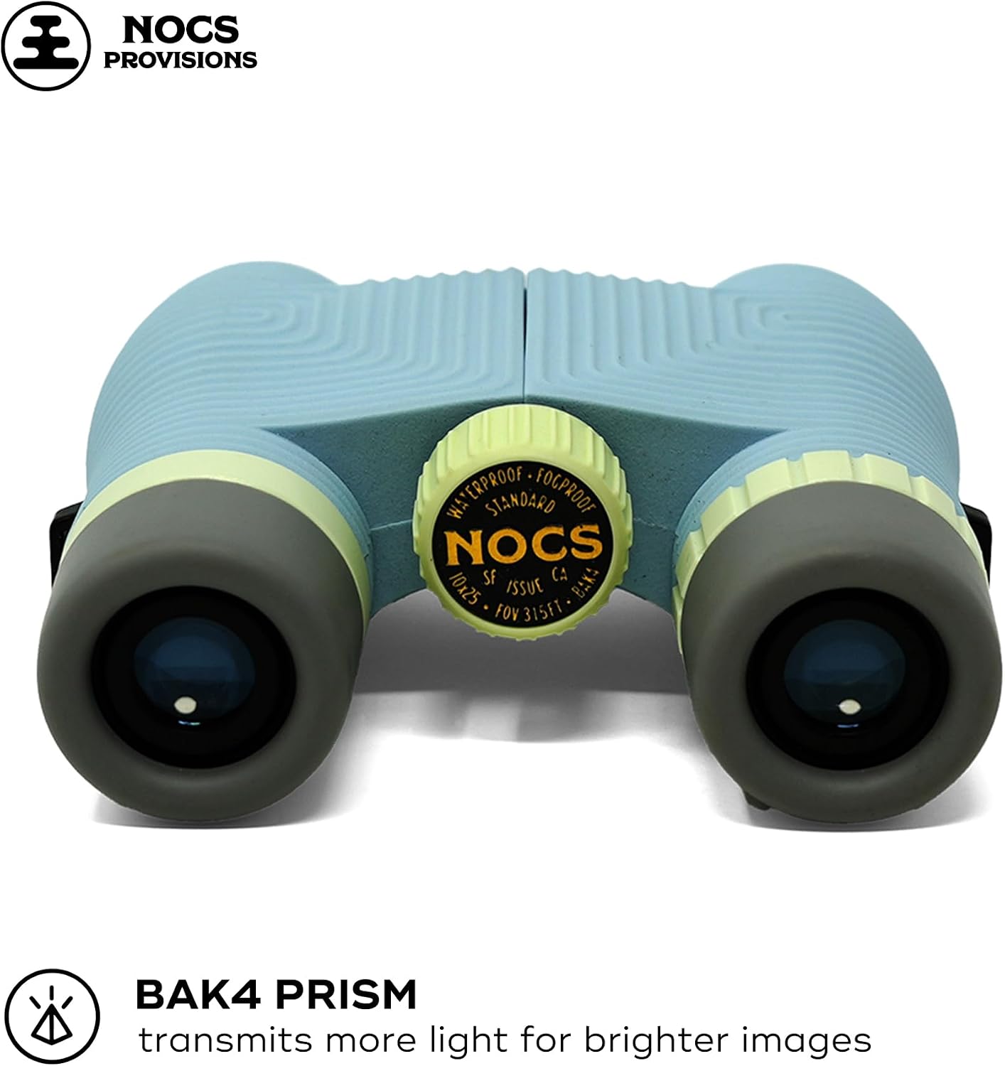 Nocs Provisions Standard Issue 10x25 Waterproof Binoculars, 10X Magnification, Bak4 Prism, Wide View Multi-Coated Lenses for Bird Watching, Hiking & Backpacking - Celeste Blue - Image 3