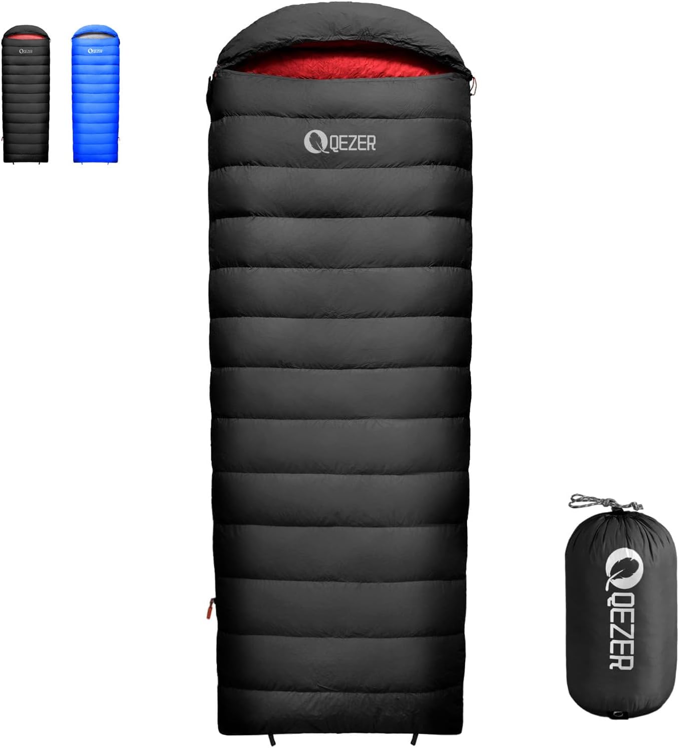 Down Sleeping Bag for Adults, 600 Fill Power, Ultralight & Compact with Compression Sack for Backpacking, Camping, Hiking