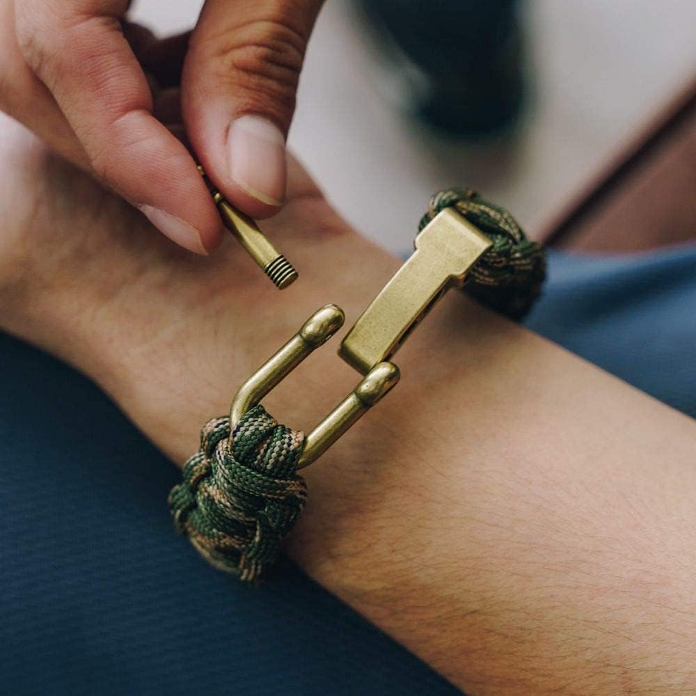Hero Company Camo Paracord Bracelet - Tactical Survival Bracelet for Men with Bronze USA Flag - Helps Pair Military Veterans with a Companion Dog - Image 8