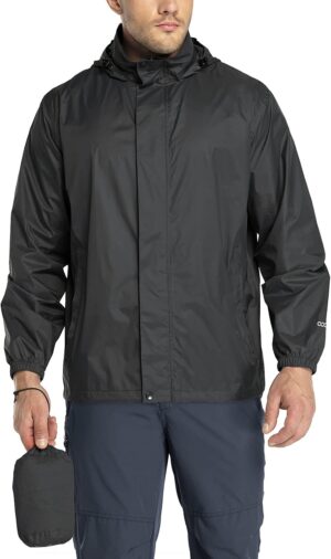 33,000ft Packable Rain Jacket Men&#...