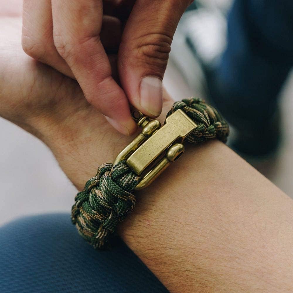 Hero Company Camo Paracord Bracelet - Tactical Survival Bracelet for Men with Bronze USA Flag - Helps Pair Military Veterans with a Companion Dog - Image 7