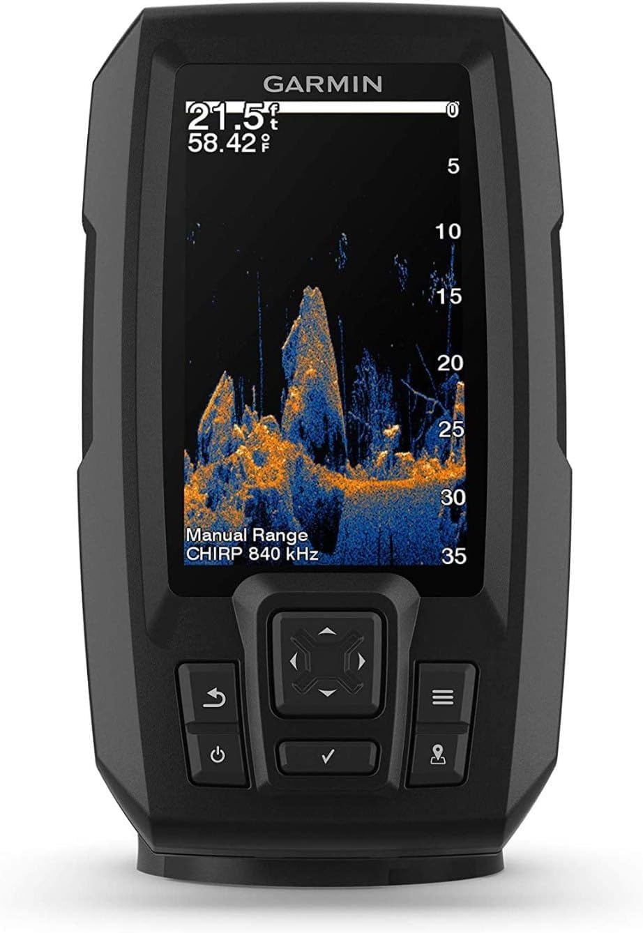 Garmin Striker Vivid 4cv Fishfinder with Transducer - 4-inch LCD Display - Easy-to-Use Scanning Sonar - Color Palettes, 11.2 Ounces (010-02550-00)