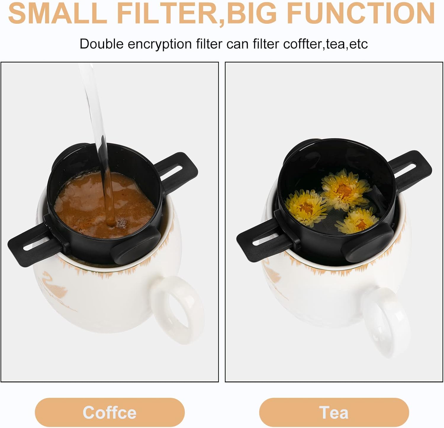 Pour Over Coffee Maker,Portable Stainless Steel Reusable Coffee Filter, Mini Collapsible Paperless Single Serve 1 Cup Coffee Dripper Cup Easy To Clean For Travel Camping - Image 2
