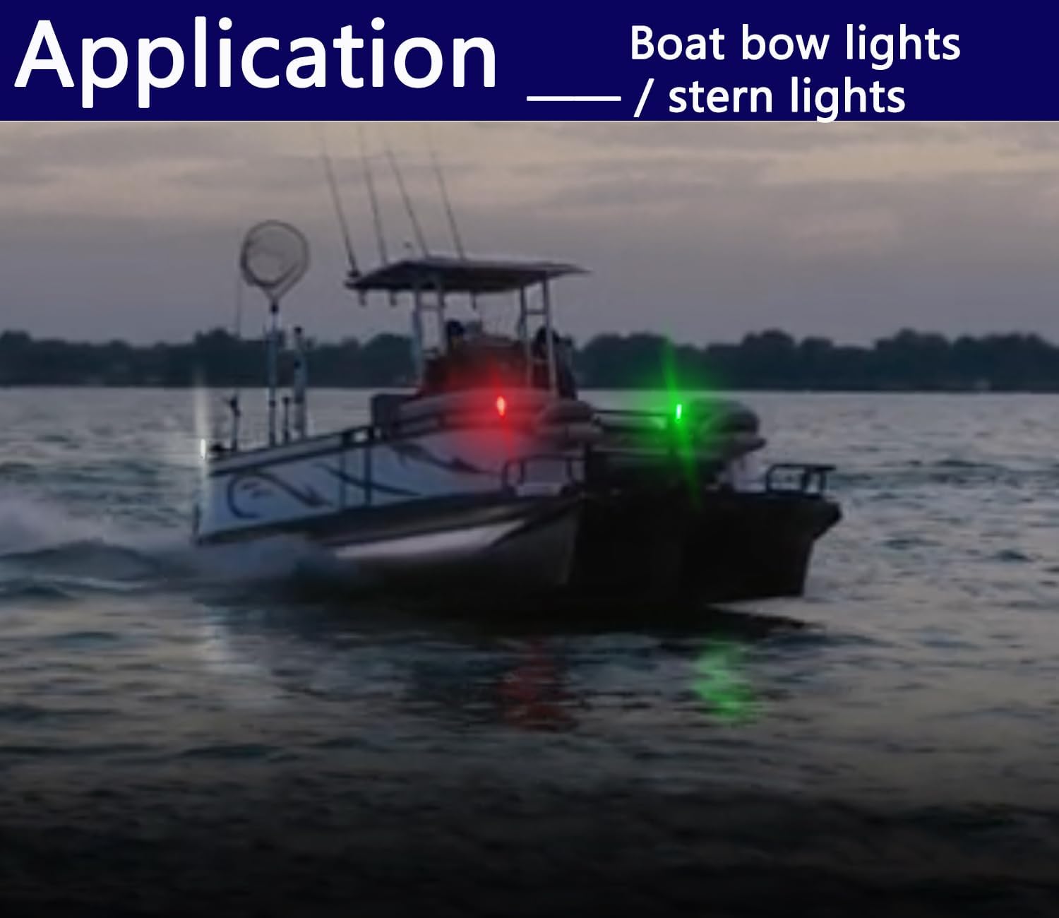 Amzonly 4Pack LED Navigation Lights Kit for Boat Kayak, Stern Light Battery 0perated, Easy Clip on for Night Kayaking, Boating, Canoeing, Paddle Board, Jet Ski, Dinghy, 2Pcs Safety Whistles - Image 3
