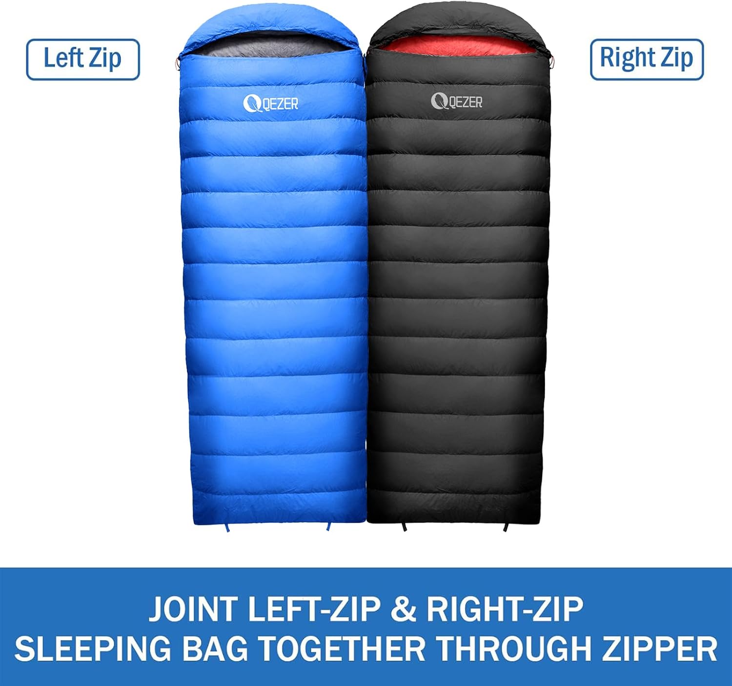 Down Sleeping Bag for Adults, 600 Fill Power, Ultralight & Compact with Compression Sack for Backpacking, Camping, Hiking - Image 6