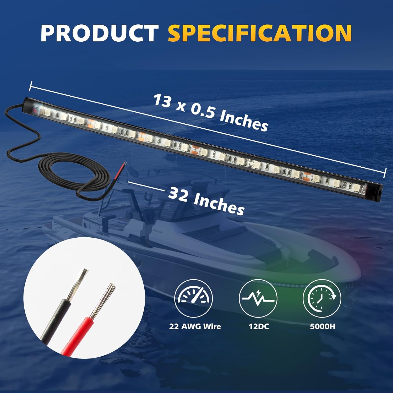 Boat Navigation Lights LED, Red and Green Boat Lights LED Waterproof, Marine Navigation Bow Light for Night Fishing, Boating, Navigating, Lighting, Fits for Pontoon, Bass & Jon Boats, Yacht - Image 7