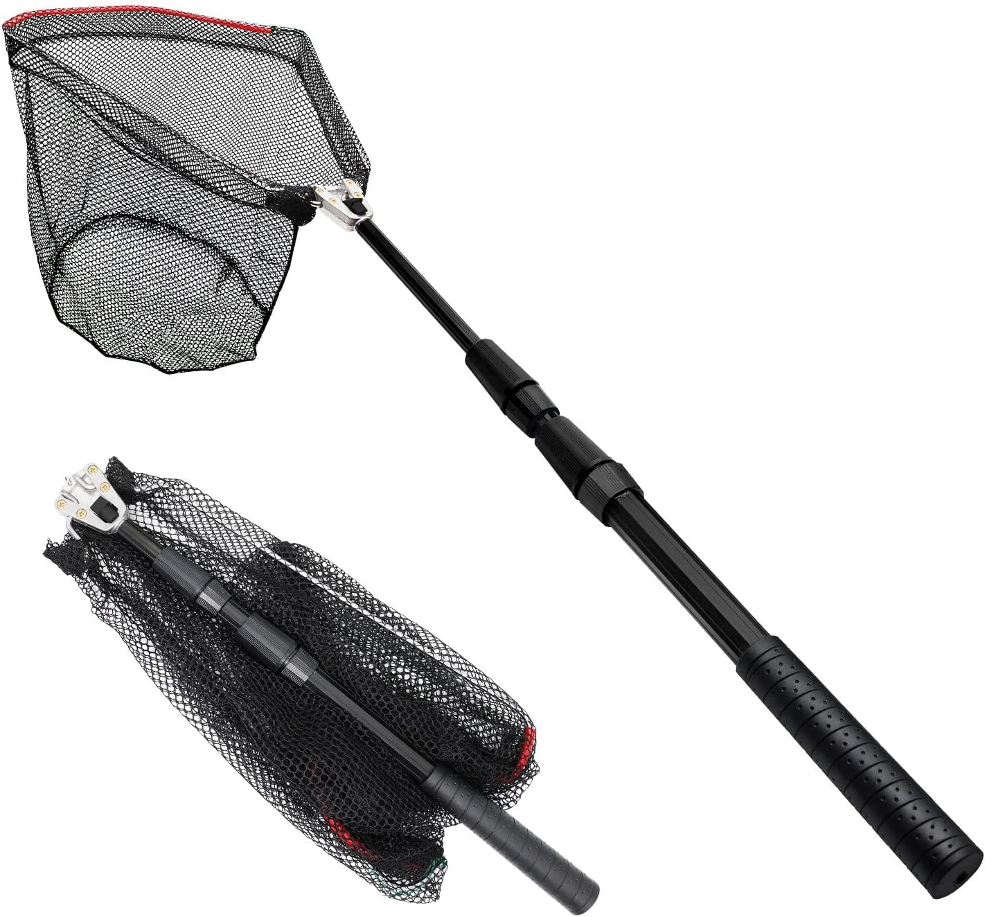 SAN Like Fishing Net Fish Landing Nets Collapsible Telescopic Sturdy Pole Handle for Saltwater Freshwater Extending to 36/43/71/98inches
