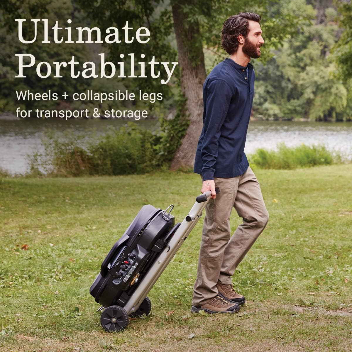 Coleman RoadTrip 285 Portable Stand-Up Propane Grill with 3 Adjustable Burners & Instastart Ignition, 20,000 BTUs of Power for Outdoor Cooking, Camping, Tailgating, Grilling, BBQs, & More - Image 4