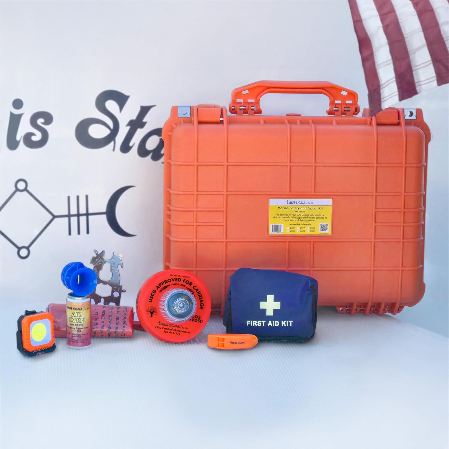Sirius Signal MK-1001 Boating Safety and Emergency SOS Kit - Complete Visual, Audible, and First Aid System - USCG Approved - Image 6