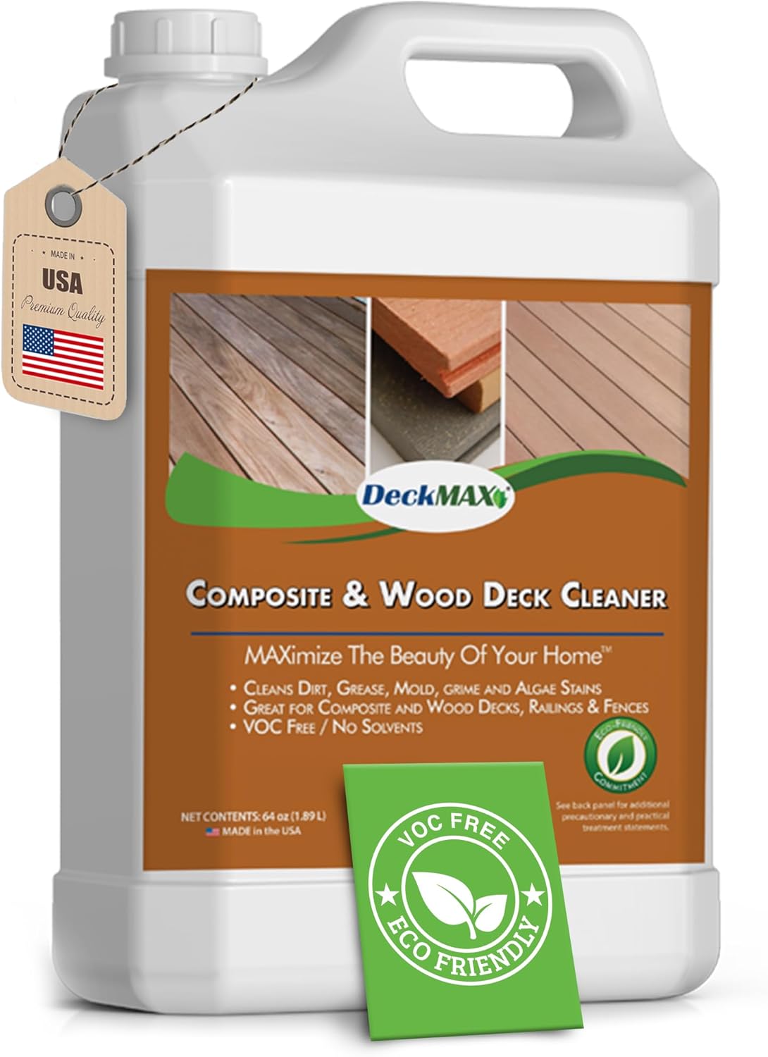 DeckMAX Concentrated Composite & Wood Deck Cleaner - Nation’s Leading Wood & Composite Deck Cleaner Recommended by Manufacturers, Distributors & Contractors