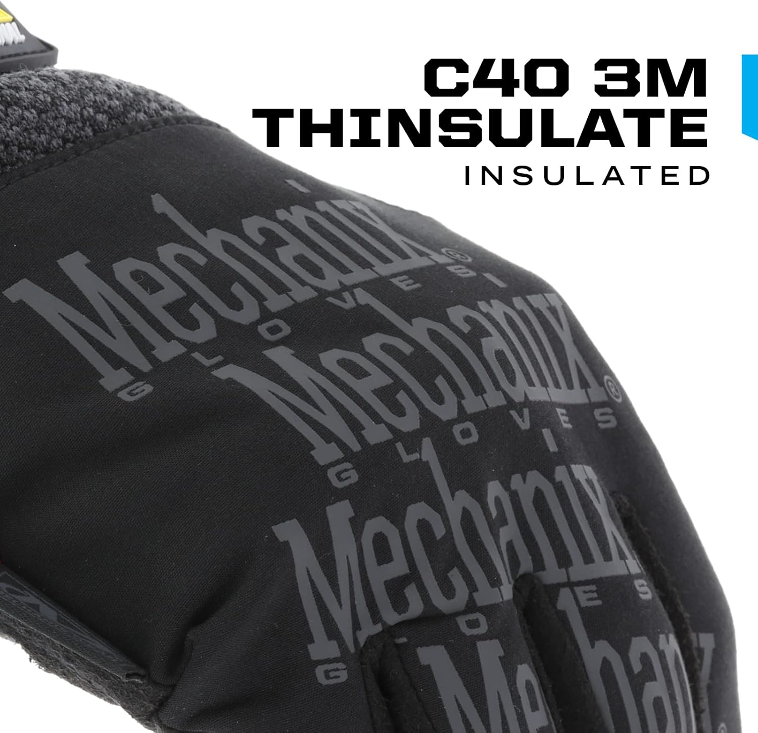 Mechanix Wear Coldwork Original - Insulated Winter Work Gloves for Safe Hands - Machine-Washable - Secure-Fit - Touchscreen Capable - Wind & Water-Resistance - Large - Black/Grey - Image 3