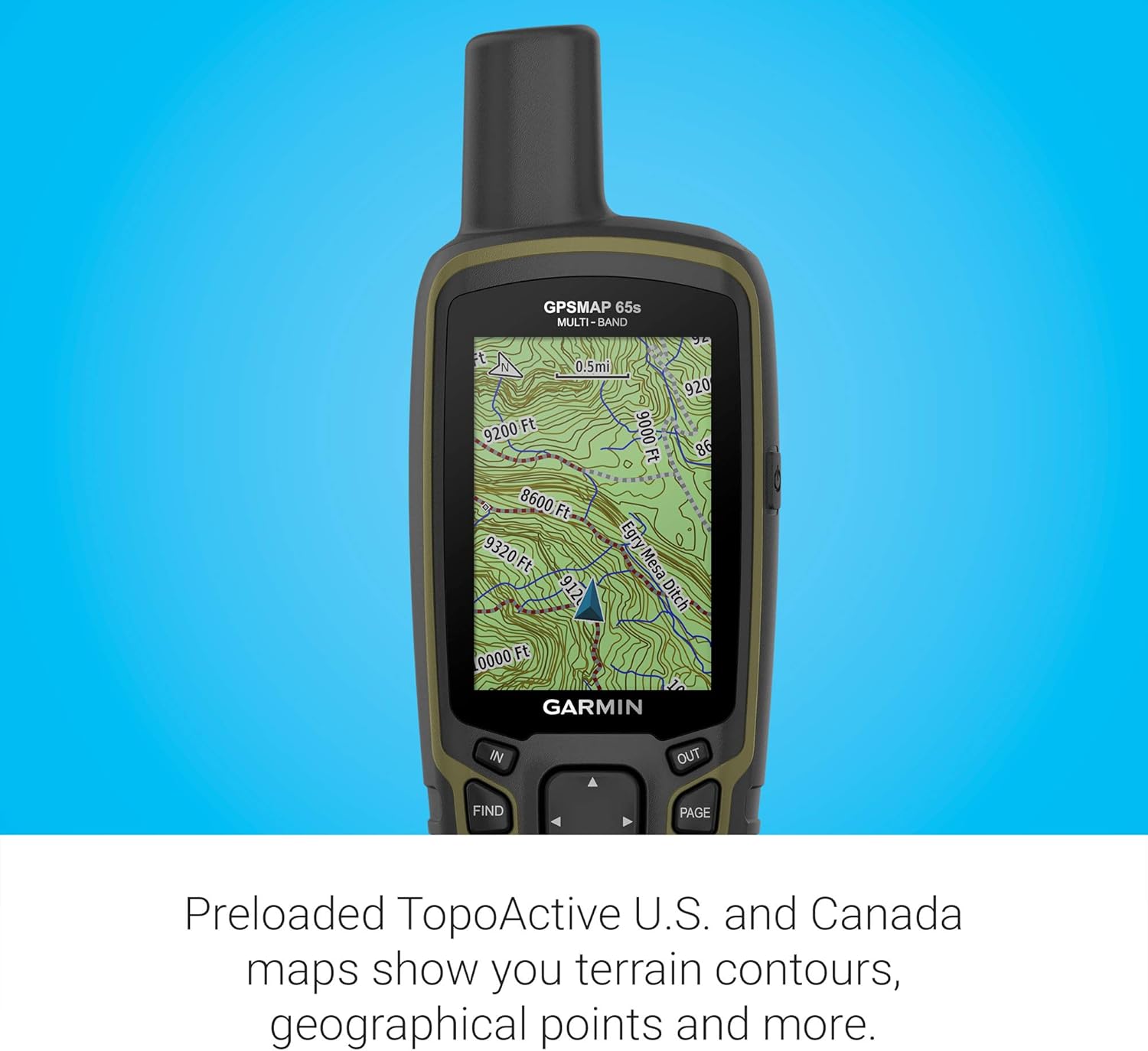 Garmin GPSMAP 65s, Button-Operated Handheld with Altimeter and Compass, Expanded Satellite Support and Multi-Band Technology, 2.6" Color Display - Image 5