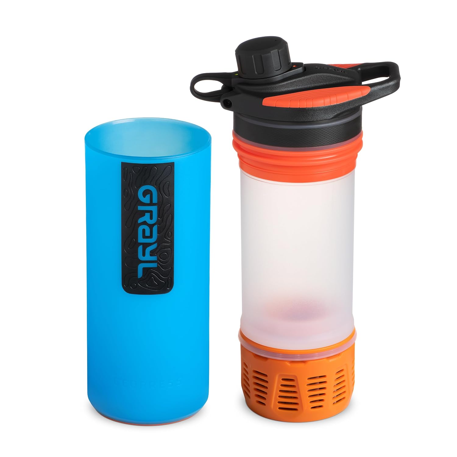 GRAYL GeoPress 24 oz Water Purifier Bottle - Filter for Hiking, Camping, Survival, Travel (Bali Blue) - Image 2