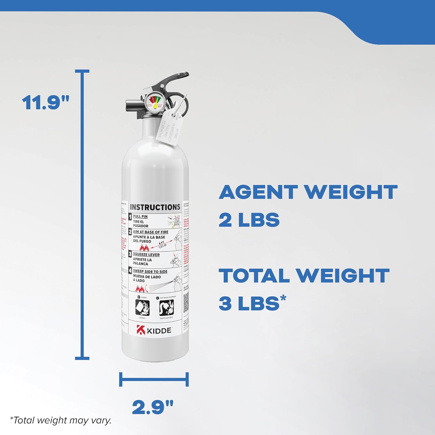 Kidde Mariner PWC Fire Extinguisher for Jet Skis, 5-B:C, KD57W-5BC | Coast Guard Approved Personal Watercraft Extinguisher, Very Small Liquids/Gases & Electrical Fires, 2.5 lb. Dry Chemical - Image 10