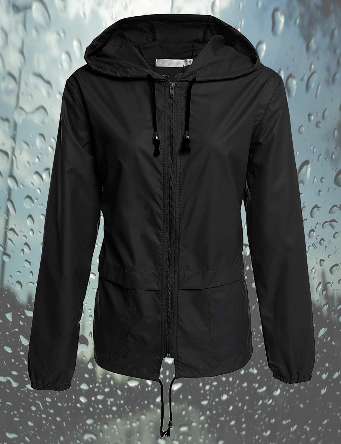 Avoogue Raincoat Women Lightweight Waterproof Rain Jackets Packable Outdoor Hooded Windbreaker - Image 2