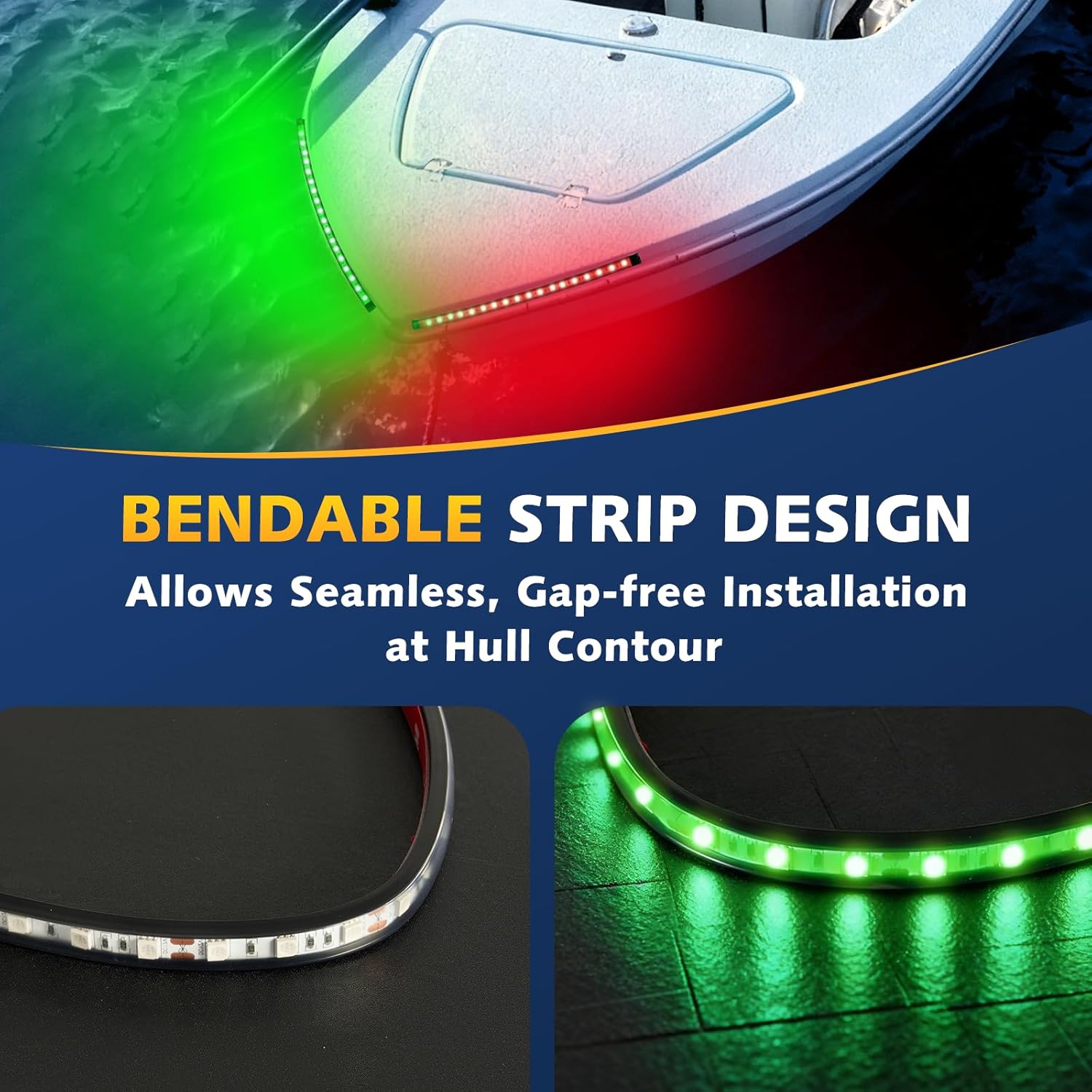 Boat Navigation Lights LED, Red and Green Boat Lights LED Waterproof, Marine Navigation Bow Light for Night Fishing, Boating, Navigating, Lighting, Fits for Pontoon, Bass & Jon Boats, Yacht - Image 6