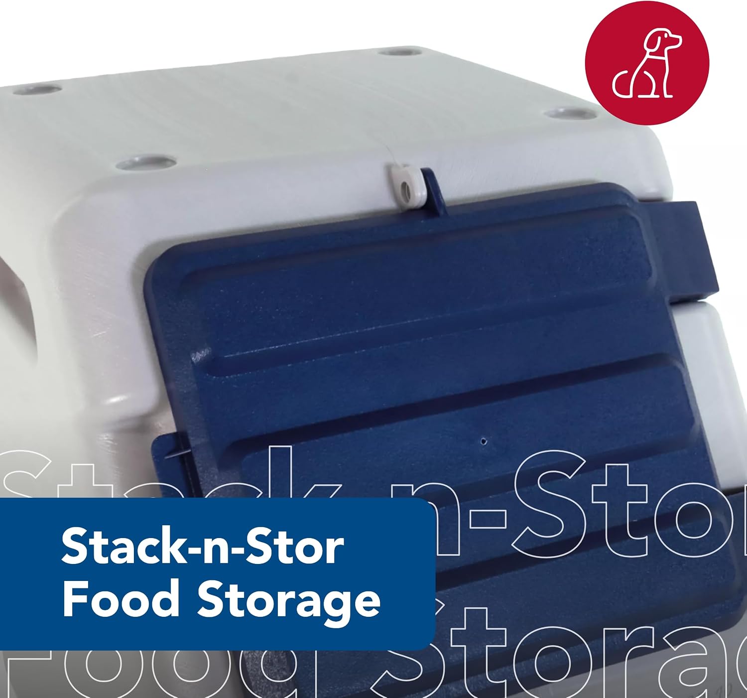 Coastal Pet Bergan Stack-n-Stor Food Storage - Stackable Dog & Cat Food keeping Container - Outdoor Vault to Protect from Pests & Weather - Durable Storage Bin - 24 Gallons - Image 2