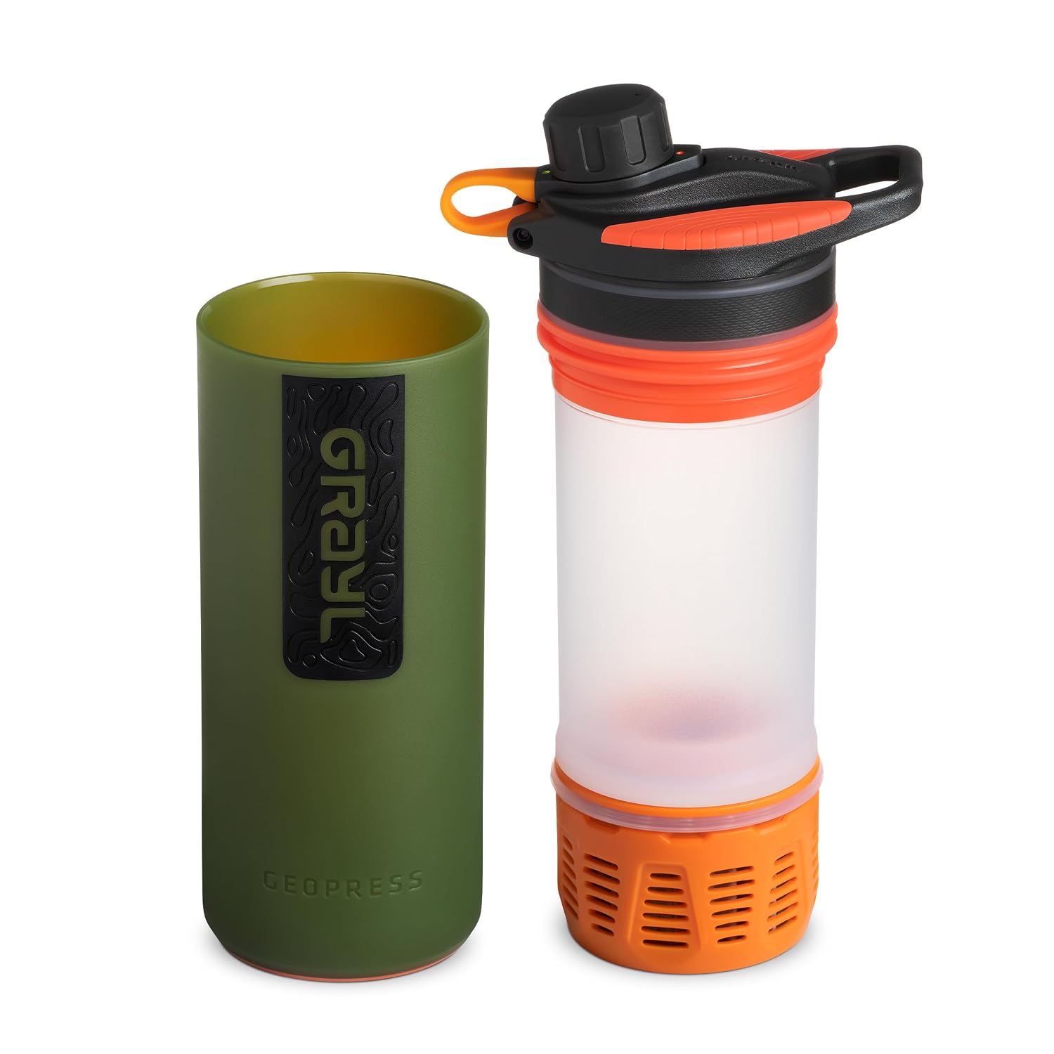 GRAYL GeoPress 24 oz Water Purifier Bottle - Filter for Hiking, Camping, Survival, Travel (Oasis Green) - Image 2