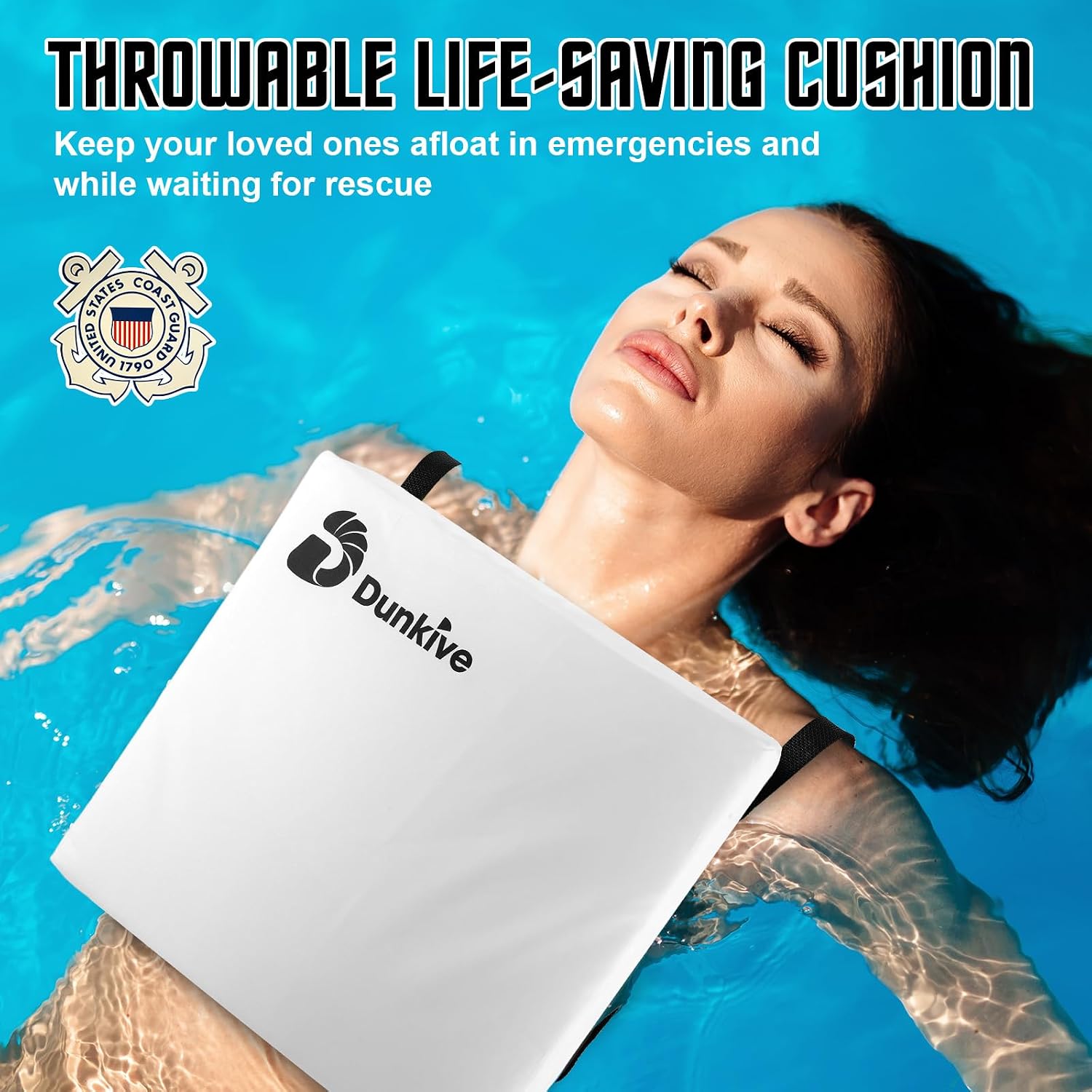 2 Pack Boat Throw Flotation Cushion, USCG Approved, Emergency Marine Throwable Flotation Device, Foam Boat Cushions Life Preserver, Throw Cushions for Boats, Kayaks, Canoes(White) - Image 5