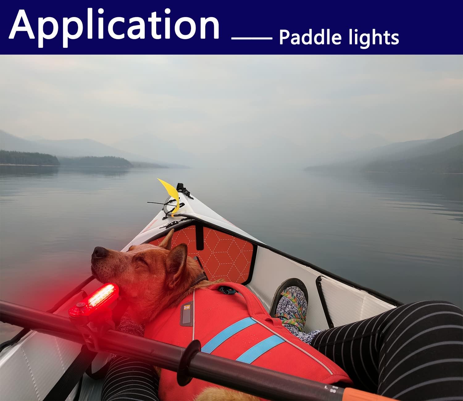 Amzonly 4Pack LED Navigation Lights Kit for Boat Kayak, Stern Light Battery 0perated, Easy Clip on for Night Kayaking, Boating, Canoeing, Paddle Board, Jet Ski, Dinghy, 2Pcs Safety Whistles - Image 4