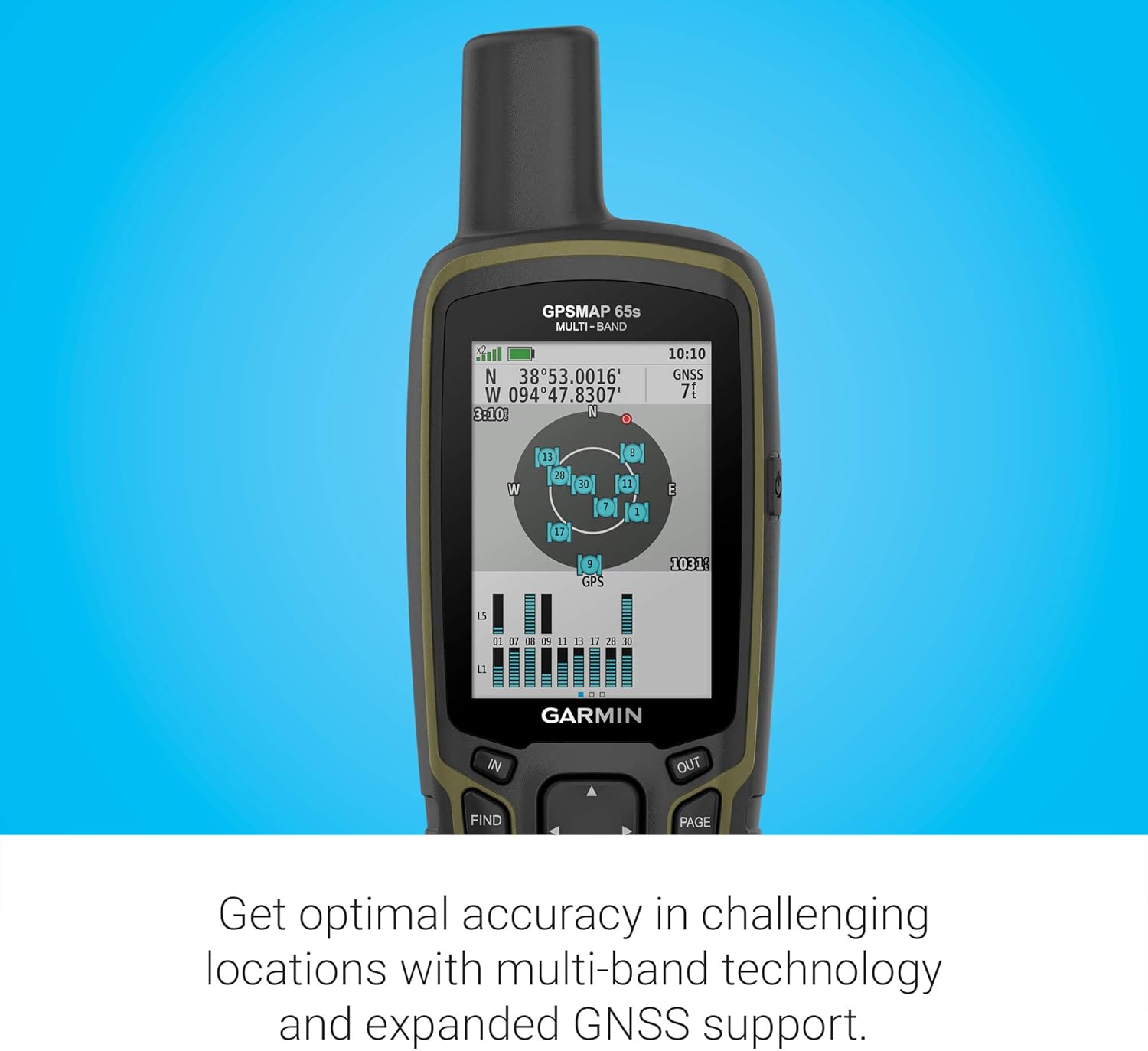 Garmin GPSMAP 65s, Button-Operated Handheld with Altimeter and Compass, Expanded Satellite Support and Multi-Band Technology, 2.6" Color Display - Image 4