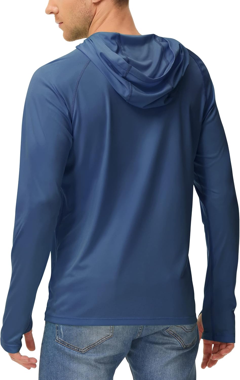 isnowood Sun Shirt UPF 50+ Men's Fishing Shirt Long Sleeve UV Protection Hoodie Rash Guard for Swimming Running Hiking Light - Image 2