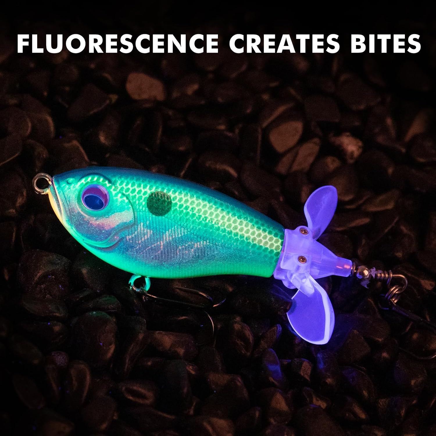 TRUSCEND Popobait Easy Catch Fishing Lures with BKK Hooks, Instant Startup, Longer Cast, Balanced Spray/Sound/Swim, Plopper Topwater Lures for Bass, Trout, Pike, Walleye, Freshwater Saltwater Fishing - Image 6