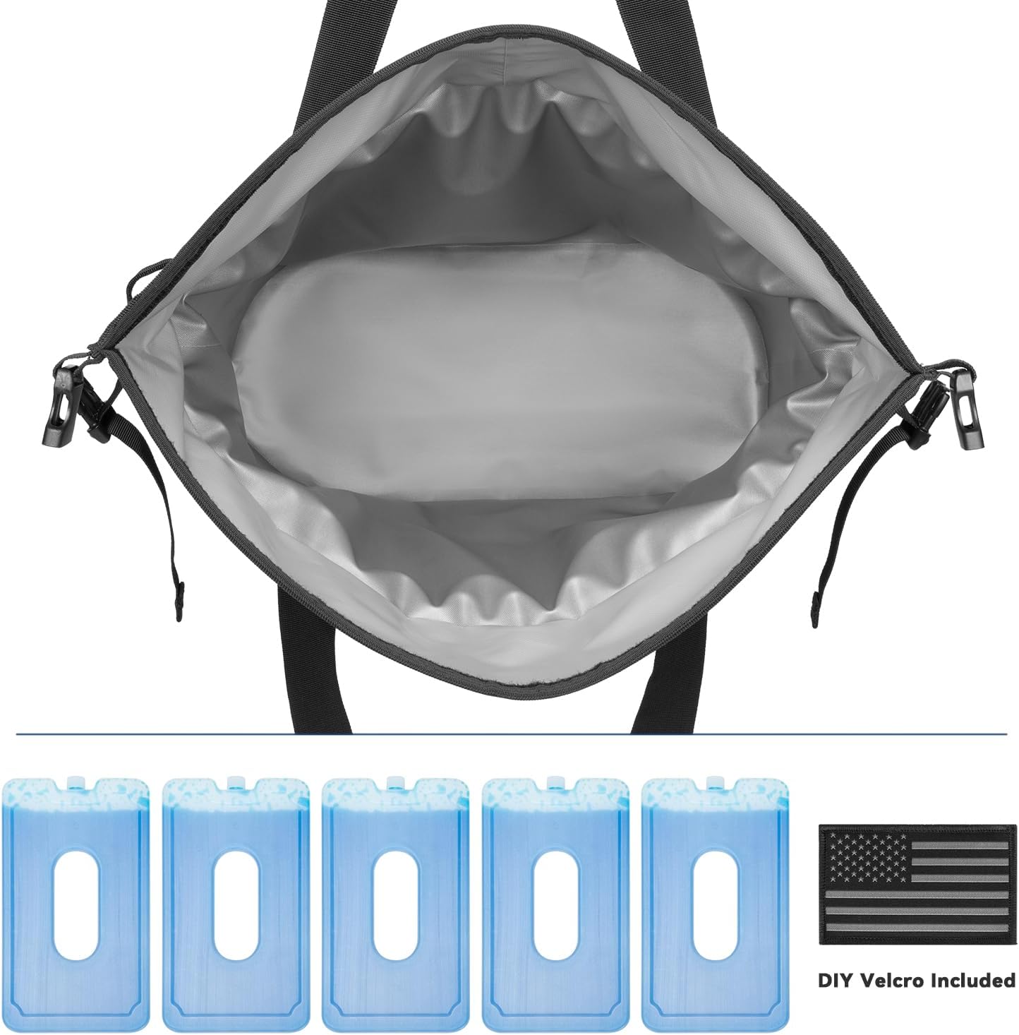 Vogano 40 Can Soft Cooler Bag - Insulated Leak-Proof Large Cooler Bag with Roll-Top Waterproof Seal | Portable Ice Chest for Camping, Beach, Travel, Picnics | 24HR Cold Retention - Image 3