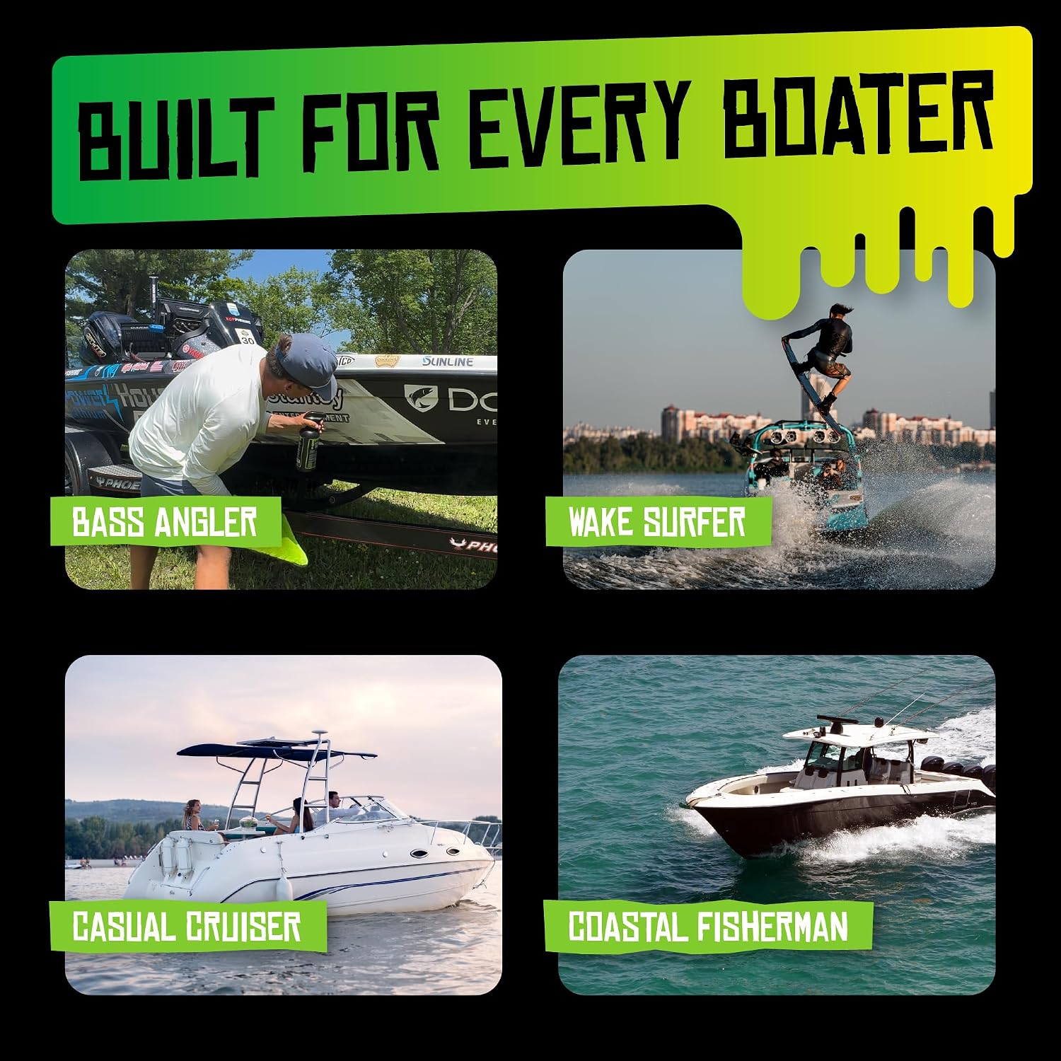 Boat Juice Luxury Boat Cleaning Kit | Interior Vinyl Seat Cleaner, Exterior Cleaner & Protectant, Hard Water Spot Remover, Ceramic Coating, Glass Cleaner, 2 Microfiber Towels | Marine Kit, Made in USA - Image 8
