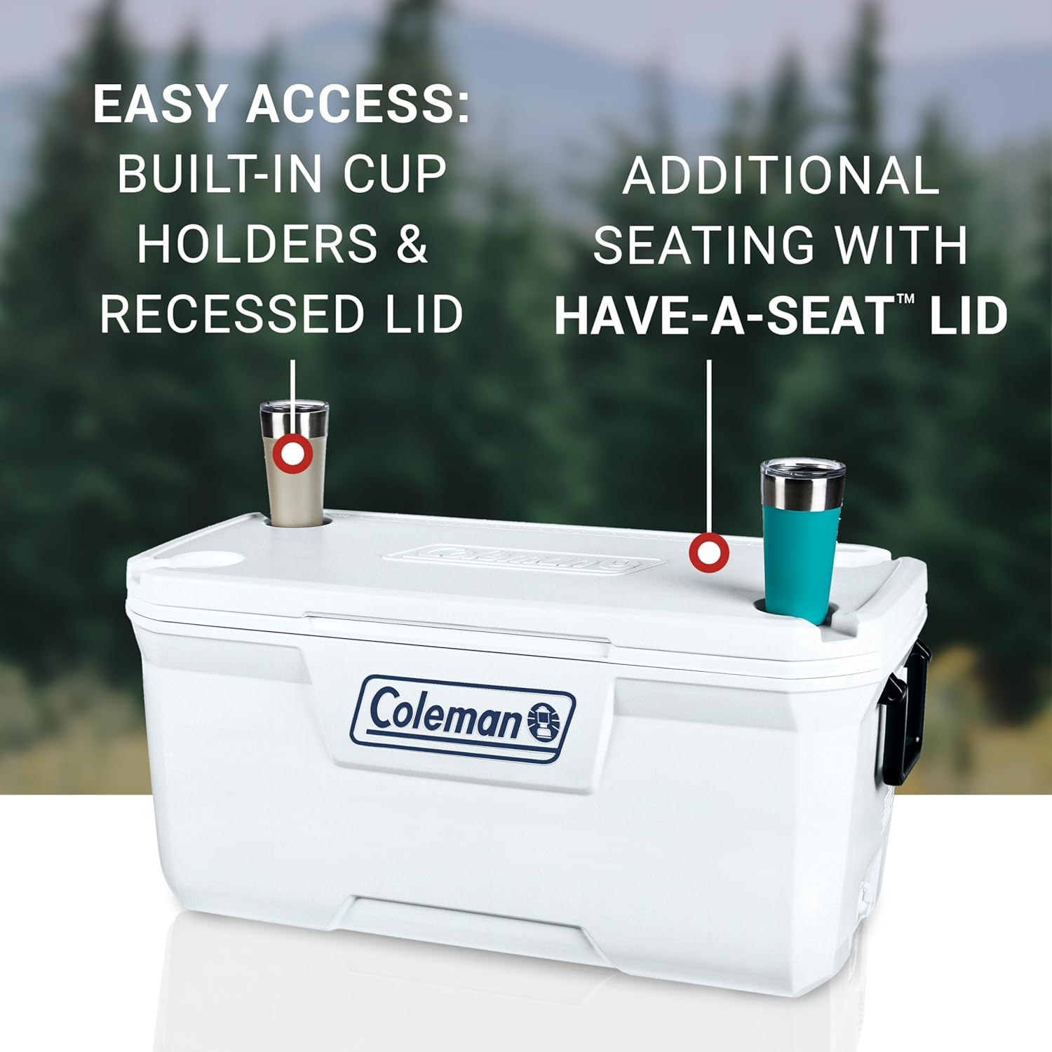 Coleman Marine Cooler with Fully Insulated UV Guard Lid & Body, Keeps Ice for 3+ Days, Great for Boating & Fishing, 52qt/100qt Wheeled/120qt Options - Image 4