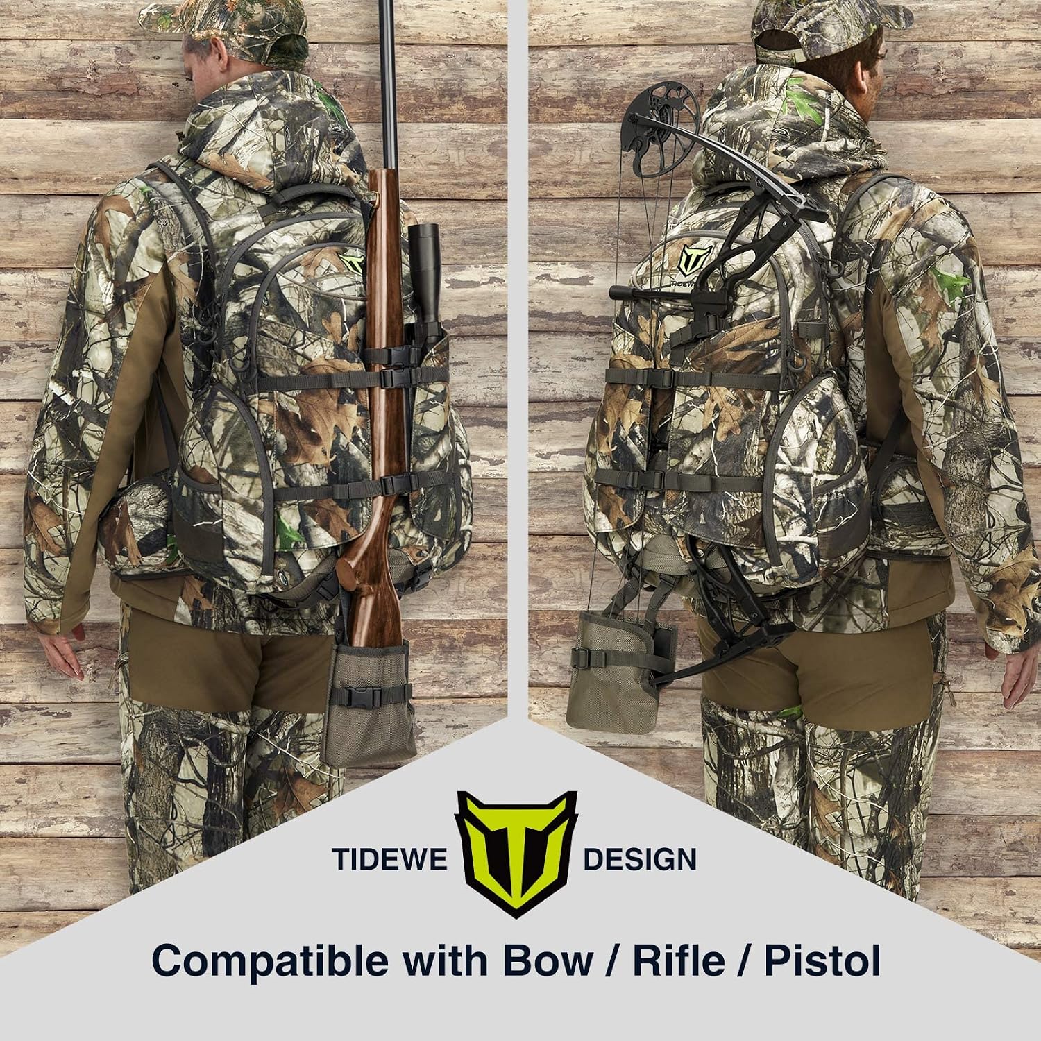 TIDEWE Hunting Backpack, Waterproof Camo Hunting Pack with Rain Cover, Long-Lasting Large Capacity Hunting Day Pack for Rifle Bow Gun (Next Camo G2) - Image 6