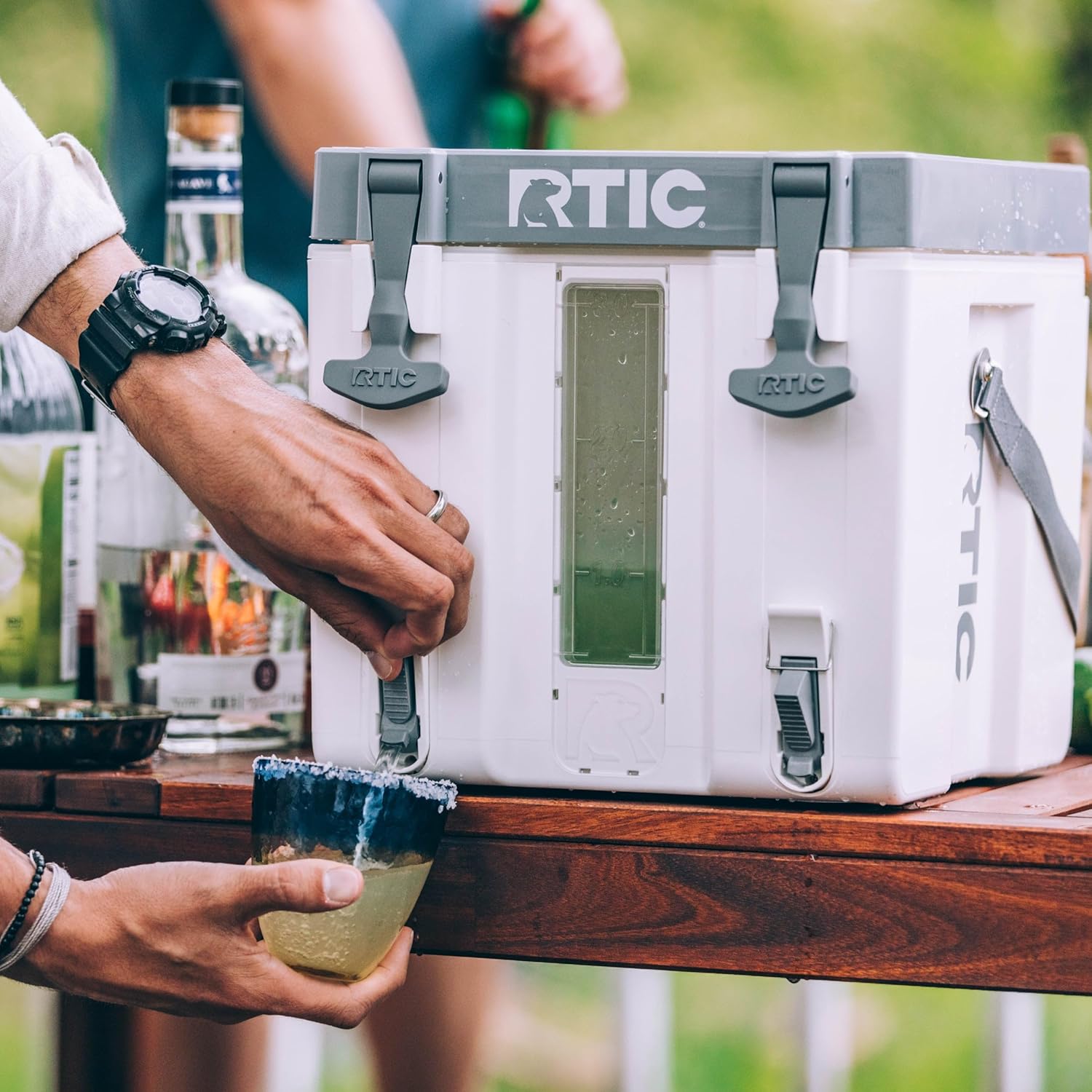RTIC Halftime Water Cooler 3 Gallon Portable Carrier Container, Drink Beverage Dispenser, Stackable with 2 Taps, Bottleless, BPA-Free, for Sports, Camping, BBQ, Parties, Picnic, and More, White - Image 7