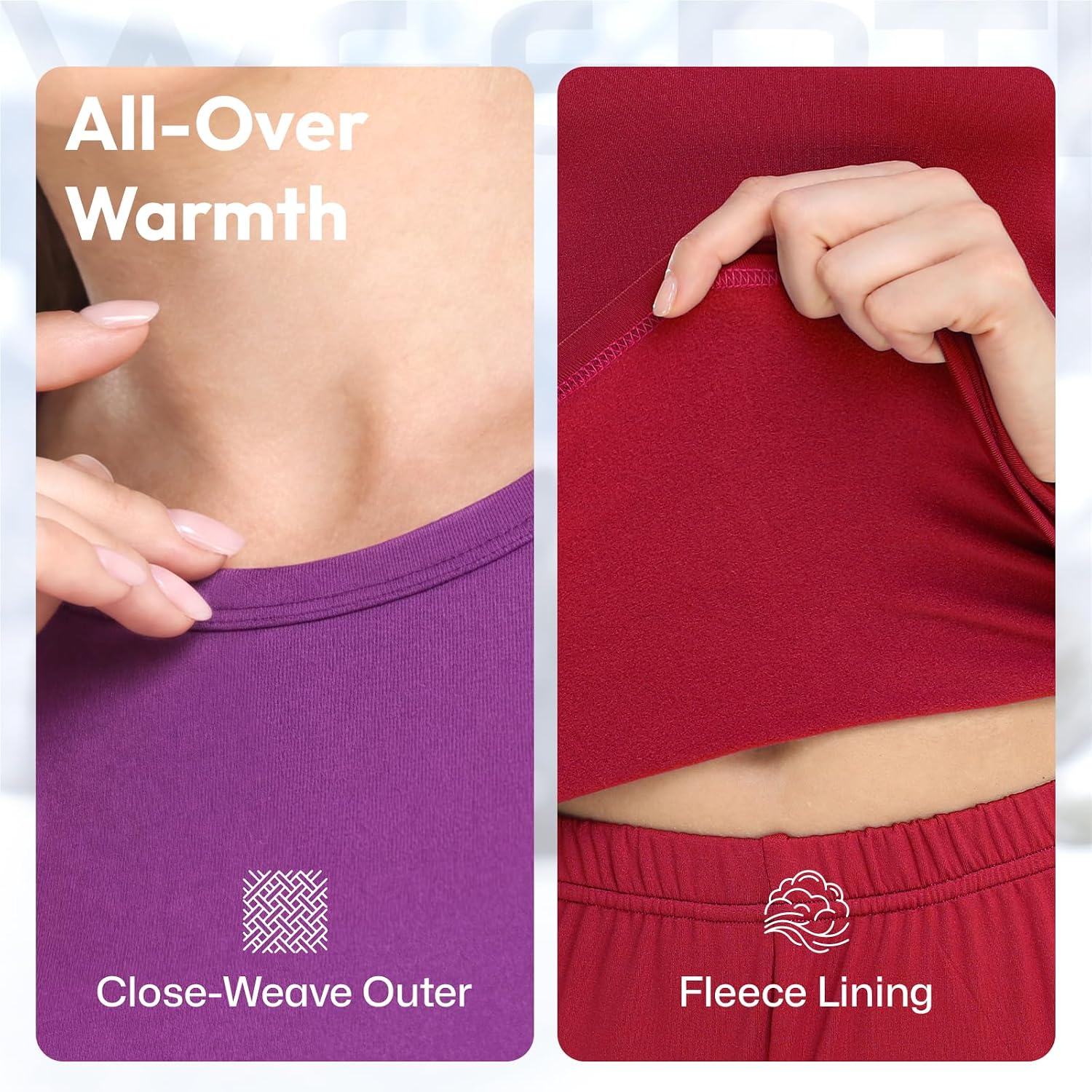 WEERTI Thermal Underwear for Women Long Johns with Fleece Lined Base Layer Women Cold Weather Top Bottom - Image 4