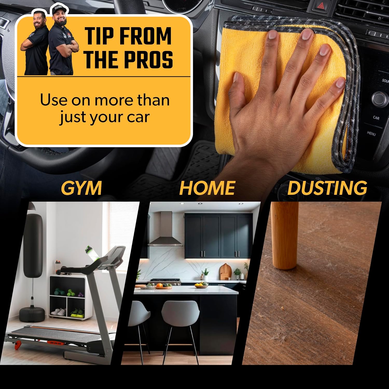Chemical Guys Professional Grade Premium Microfiber Towels for Cars, Gold, 16" x 16", Ultra-Soft and Scratch-Free Car Detailing Cloths for Trucks, Motorcycles, and More - 12 Pack - Image 4