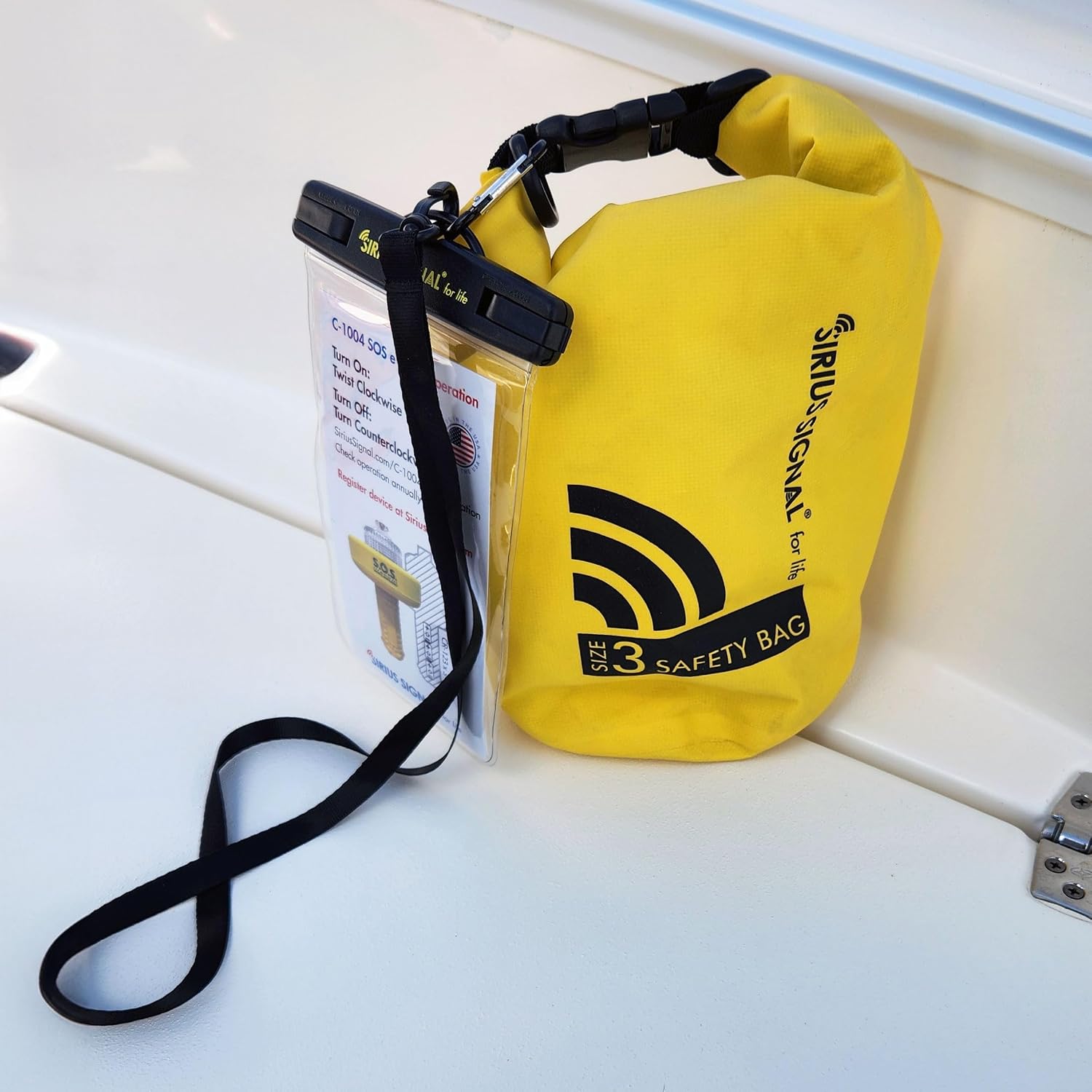 Sirius Signal SB-3L Boating Safety and Emergency SOS Dry Bag Kit for Kayaks, Boats, and Paddle Craft - USCG Approved - Image 8