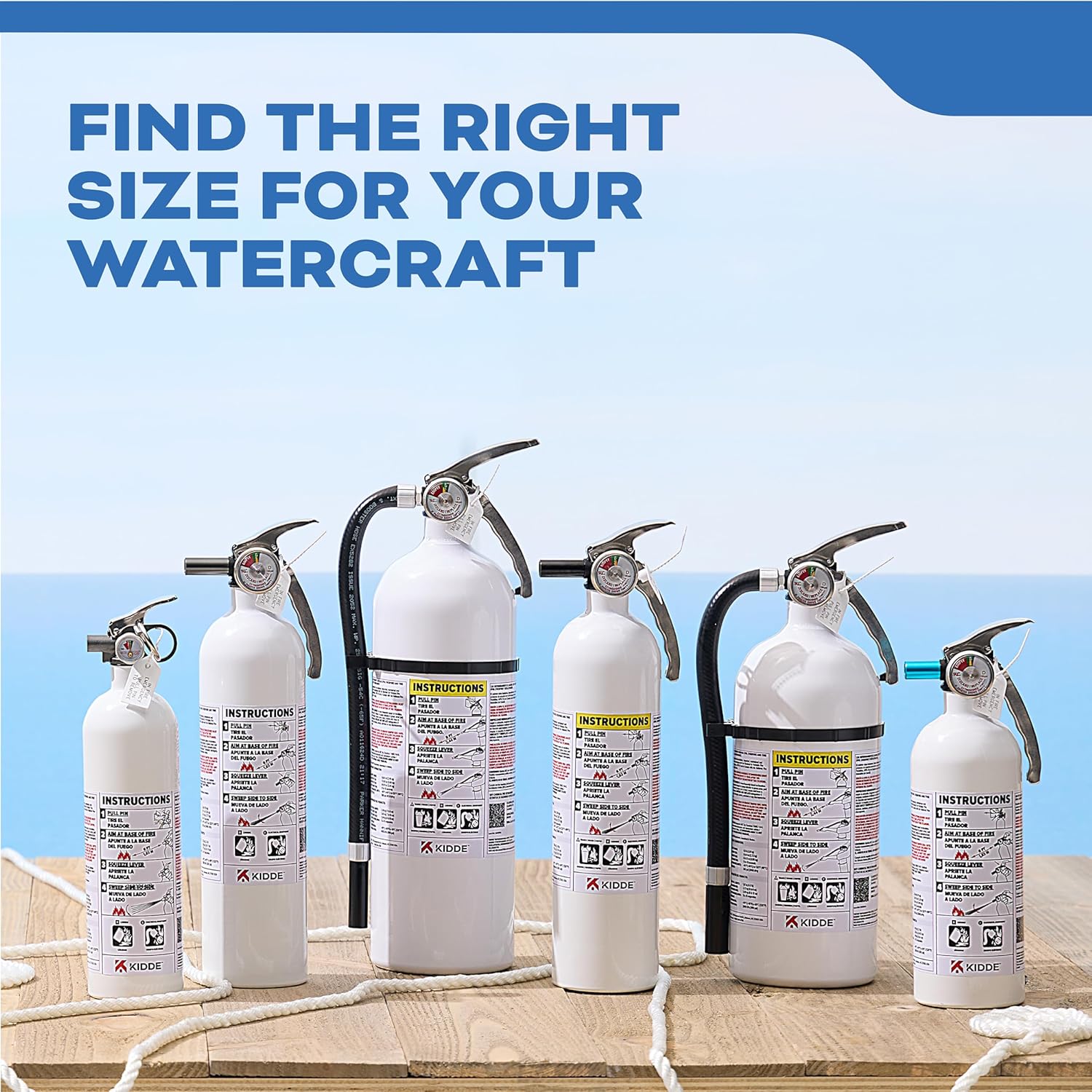 Kidde Mariner PWC Fire Extinguisher for Jet Skis, 5-B:C, KD57W-5BC | Coast Guard Approved Personal Watercraft Extinguisher, Very Small Liquids/Gases & Electrical Fires, 2.5 lb. Dry Chemical - Image 16