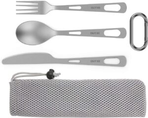 OUTXE Titanium Flatware Knife Fork ...