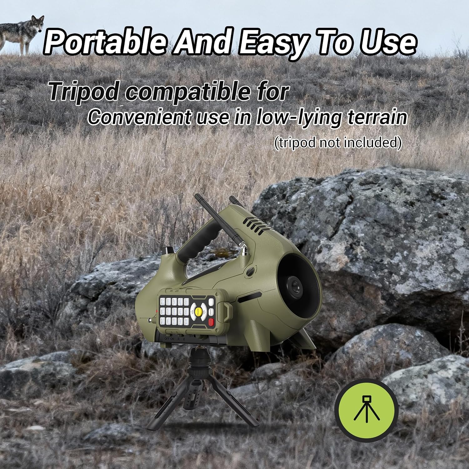 Electronic Coyote Call, Predator Caller for Hunting, 400YD Remote Control, 30 Realistic Sounds, Play 2 Sounds Simultaneously, Perfect for Coyote, Fox Hunting - Image 6