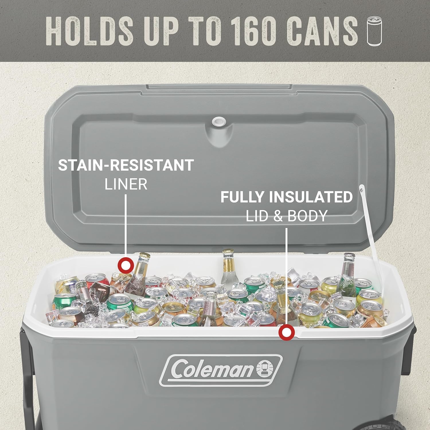 Coleman Ice Chest | 316 Series Wheeled Cooler - Image 4