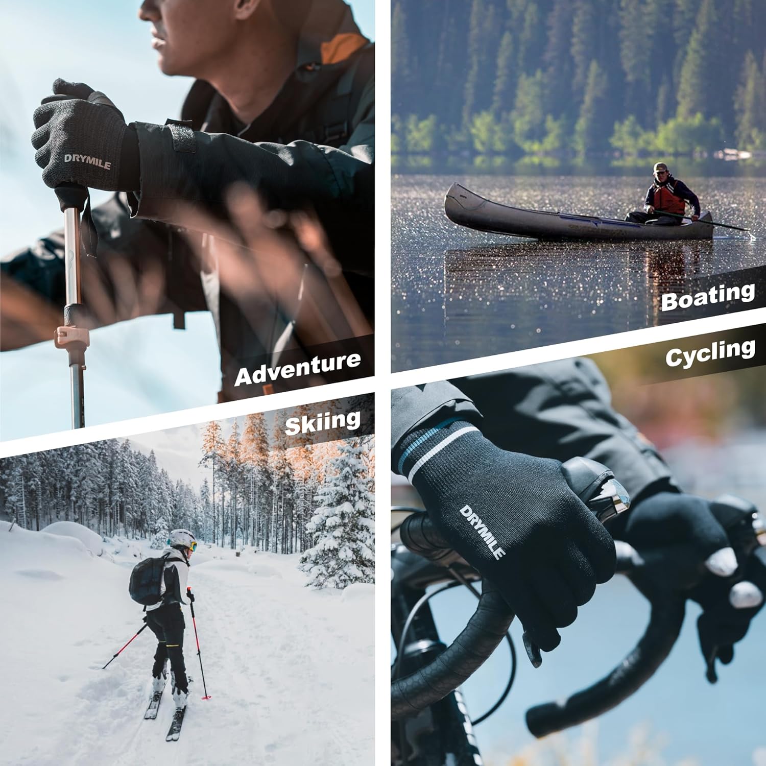 DRYMILE HYLA Waterproof Dexterity Gloves – All-Weather Wool Blend Gloves for Men & Women – Touchscreen & Non-Slip Grip – Hiking, Cycling, Fishing, Hunting & Work. - Image 5