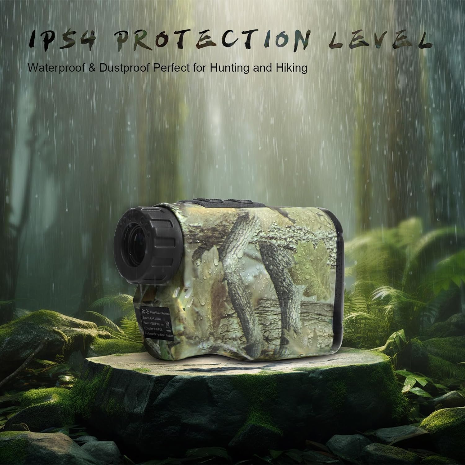 PEAKPULSE Hunting Range Finder 1400Yds - 6X Zoom, Angle Compensation, IP54 Waterproof for Deer & Bow Hunter - Image 6