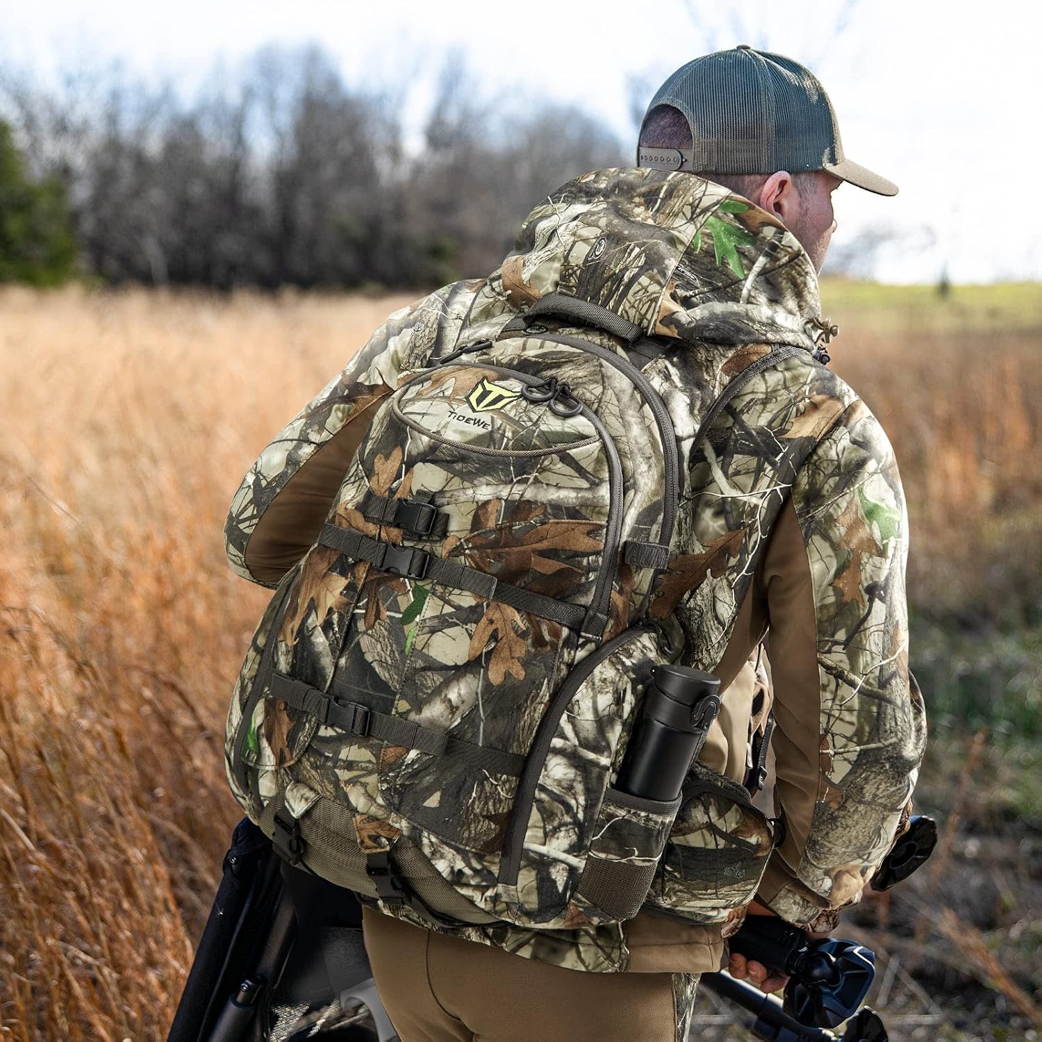 TIDEWE Hunting Backpack, Waterproof Camo Hunting Pack with Rain Cover, Long-Lasting Large Capacity Hunting Day Pack for Rifle Bow Gun (Next Camo G2) - Image 2