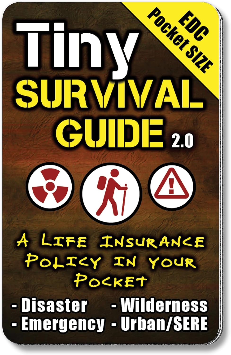 Tiny Survival Guide – Micro EDC Emergency Preparedness Pocket Handbook for Camping, Hiking, Bushcraft, SAS & First Aid – Fits Wallet, Bug Out Bag or Glove Box